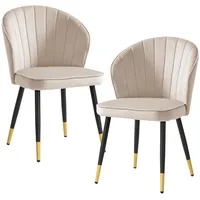 Wohnling 2er Set Esszimmerstuhl Samt WL6.949 beige
