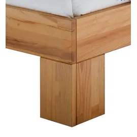 Home Affaire Massivholzbett HOME AFFAIRE "Modesty I Bett mit robustem Fußgestell in Winkelform", beige (naturfarben), B:96cm L:215cm, Betten, Massivholzbett, aus massiver Kernbuche, FSC-zertifiziert, viele Breiten zur Auswahl