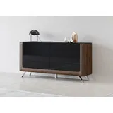 LEONIQUE Sideboard »Kasai«, Breite 160,5 cm, mit 2 Türen schwarz