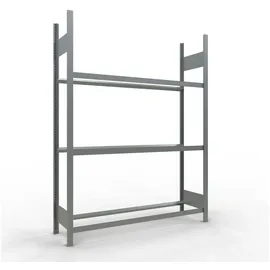 Schulte Reifenregal Stahl 200 x 150 x 40 cm silber 3 Ebenen