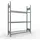 Schulte Reifenregal Stahl 200 x 150 x 40 cm silber 3 Ebenen