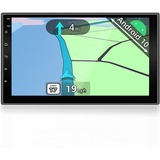 YUNTX Android 10 Doppel Din Autoradio mit navi - GPS 2 Din - Rückfahrkamera einbeziehen - 7 Zoll - Soutien DAB+ | Commande au Volant | 4G | WiFi | Bluetooth | Mirrorlink | USB | SD | Carplay