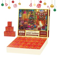 Pratvider Adventskalender 2023, Puzzles für Erwachsene, Spielzeug, Damen und Herren, 1000-teiliges Puzzle, Geburtstagsgeschenke, Weihnachten, 24 Adventskalender-Boxen von Familie