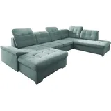 Livetastic Wohnlandschaft Zira Mintgrün Nylon/Mikrofaser