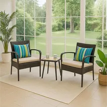 Hti-Living Gartenmöbel Set 3-teilig für Terrasse, Balkon und Wintergarten