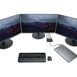 Startech 3-Port Multi-Monitor Adapter, USB-C auf 3x HDMI MST Hub, Dreifach 1080p 60Hz HDMI Laptop Display Extender / Splitter, extra langes integ. Kabel, nur Windows (MSTCDP123HD)
