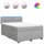vidaXL Boxspringbett mit Matratze Hellgrau 140x200 cm Stoff