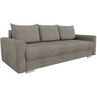 Panda Möbel 3-Sitzer-Schlafsofa, Grau, Holz, 92.5x79x230 cm, Wohnzimmer, Sofas & Couches, Schlafsofas