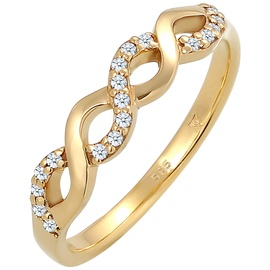 Elli DIAMORE Ring Damen Infinity Verlobung Diamant (0.09 ct.) 585 Gelbgold