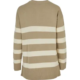 URBAN CLASSICS Striped Knit Pullover Wet Sand / Sand S