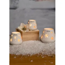 Tischlicht Splendore cremeweiß 7cm