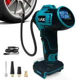 Akku Kompressor für Makita 18V Akku, 11bar Autoreifen Luftpumpe mit Abschalautomatik und Manometer, 160 PSI Tragbare Fahrradpumpe Luftkompressor mit 12V Autostromkabel für Auto, Motorrad, Fahrrad