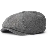Brixton Unisex Brood Snap Cap SchieberMütze, Grey/Black, L EU