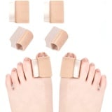 MSLing 4 Stück Hallux Valgus Korrektur Zehenspreizer mit Gel Kissen für Hammerzehen und Bunion Big Toe Alignment, Silikon Zehentrenner Zehen Schlauchbandagen Schmerzlinderung