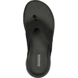 SKECHERS Damen Go Walk Flex Sandal-Splendor Flipflop, Schwarz/Schwarz, 41 EU