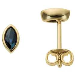 Firetti Paar Ohrstecker »Schmuck Geschenk Gold 333 Ohrschmuck Farbstein Edelstein Saphir«, mit Saphir Firetti gelbgoldfarben-blau + blau
