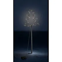 LINDER EXCLUSIV LEX 3D Baum aus Metall mit 52 LEDs warmweiß, mit Erdspieß+Timer LK086