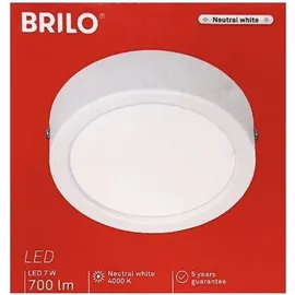 Brilo LED Deckenleuchte 12 cm weiß