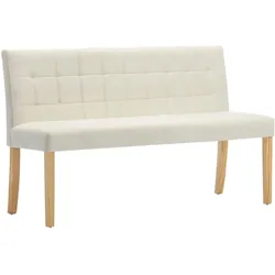 vidaXL Bank 140 cm Creme Samt