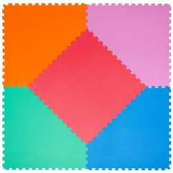 eyepower 12mm dicke Bodenschutz-Matte 90x90cm Trainingsmatte Yoga-PuzzleMatte erweiterbar