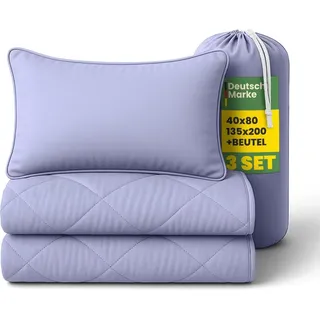 bc-agentur Reise Bettenset 2tlg - Lavendel / (135x200cm / 40x80cm)