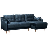 JVmoebel Ecksofa L Form Sofa Designer Sofa mit Bettfunktion Bettkasten Schlafsofa, Mit Bettfunktion blau