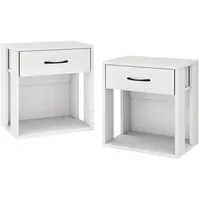 Vichy Vicco Nachttisch, Virela, Weiß, 39 x 41 cm
