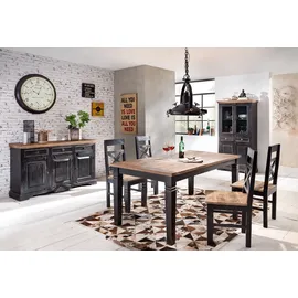 SIT Möbel Sideboard Corsica 150 x 90 x 40 cm Schwarz / Honig