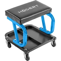 Högert Arbeitshocker Stahl/Vinyl blau fahrbar bis 130 kg