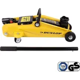 DUNLOP Hydraulischer Rangierwagenheber 2T,Kfz-Wagenheber mit Tragegriff, Auflagefläche 360° drehbar, lenkbare Rollen (Rangierwagenheber + Gummiau...