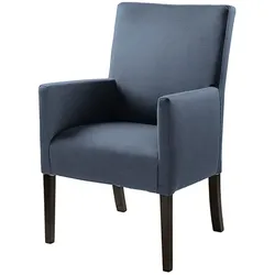 Armlehnstuhl FINK "David", blau, B:60cm H:98cm T:60cm, Stühle, mit geschwungener Rückenlehne