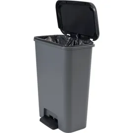 KETER Curver Compatta Tretabfallbehälter, dunkelgrau, 50 l