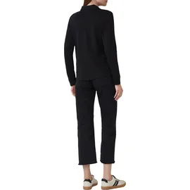 s.Oliver Hemdbluse mit Manschetten, schwarz