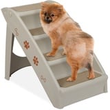 Relaxdays Hundetreppe grau 39,0 x 61,0 x 49,0 cm