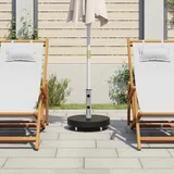 vidaXL Sonnenschirmständer Granit 30 kg Rund Schwarz