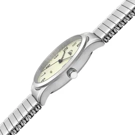 Selva SELVA Quarz-Armbanduhr mit Zugband bicolor, Zifferblatt weiß Ø 39mm