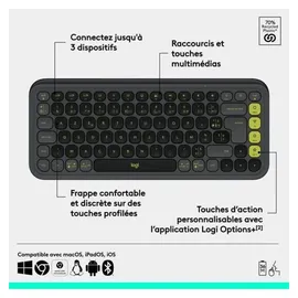 Logitech POP Icon Keys grau AZERTY
