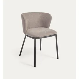 Kave Home 2er-Set Kave Home Stuhl Ciselia Stoff Braun