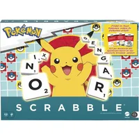 Mattel Scrabble Pokémon mit Mega Figur Familienspiel für 2 bis 4 Spieler