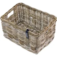 Basil DAX S Rattan Fahrradkorb grau