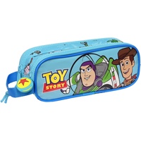 SAFTA Toy Story Ready to Play - Doppel-Federmäppchen für Kinder, für Kinder von 5 bis 14 Jahren, bequem und vielseitig, Qualität und Stärke, 21 x 6 x 8 cm, Hellblau, hellblau, Estándar, Lässig