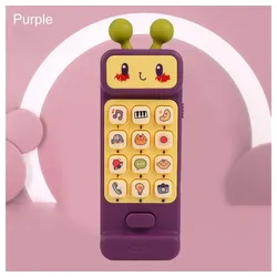 Gontence Spiel-Smartphone Alien Handy Spielzeug Lichter Musik Mobiltelefon Spielzeug, (Baby Beißring, Smartphone-Modell) lila