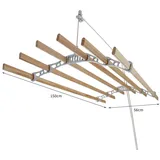 MonsterShop Deckentrockner 1,5 m Weiß