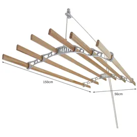 MonsterShop Deckentrockner 1,5 m Weiß