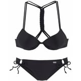 Buffalo Push-Up-Bikini Damen schwarz Gr.44 Cup D,