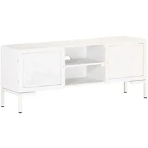 vidaXL TV-Schrank Lowboard 115 x 30 x 46 cm Weiß Massivholz