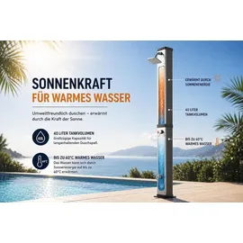 Strattore Ocean Solardusche schwarz/silber 0,19 m