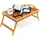 Relaxdays Betttablett Bambus H x B x 25 x 52 cm Betttisch als Frühstückstablett oder Beistelltisch Serviertablett mit Tragegriffen Tabletttisch klappbar und pflegeleicht Tablett, Natur