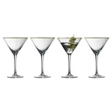 Lyngby Glas Palermo Gold Martiniglas 0,25 l 4 St.