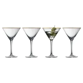 Lyngby Glas Palermo Gold Martiniglas 0,25 l 4 St.